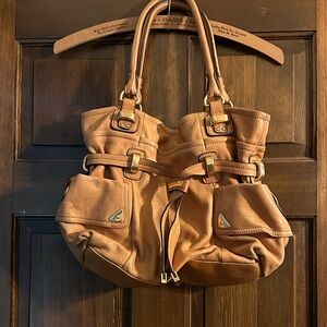 Elegant Tan Leather B. Makowsky Women's Bag